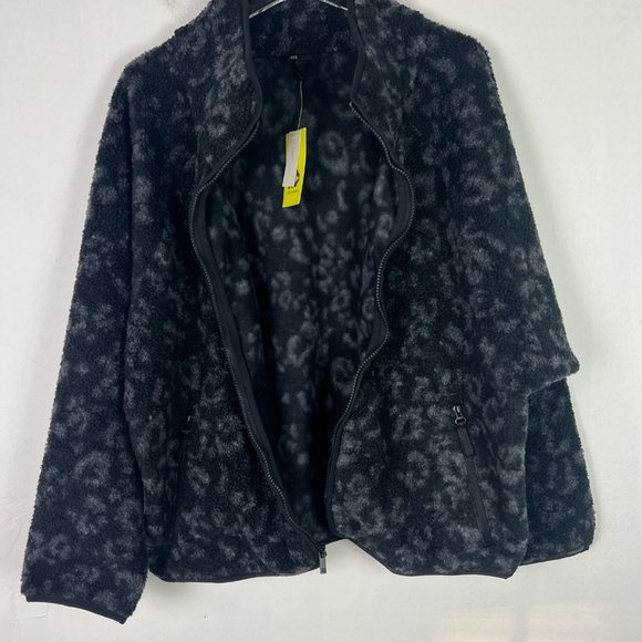 NWT All In Motion Sherpa Jacket Dark Gray Leopard Size Small S NEW S2228 - Picture 6 of 15